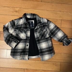 Set of 2 Flannels - shacket and button down 3T